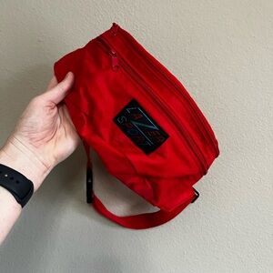 Vintage Y2K Lazer Sport Belt Bag Fanny Pack Rare Red